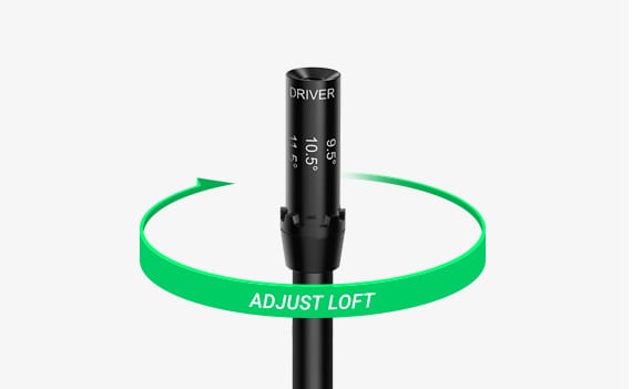 diagram showing loft adjustability on golf driver for beginners